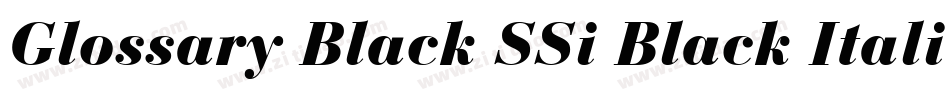 Glossary Black SSi Black Italic字体转换